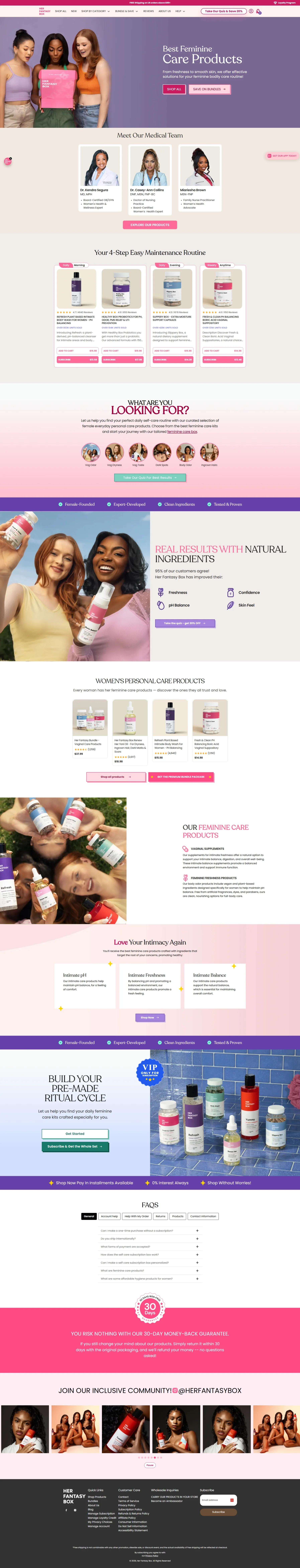Homepage after