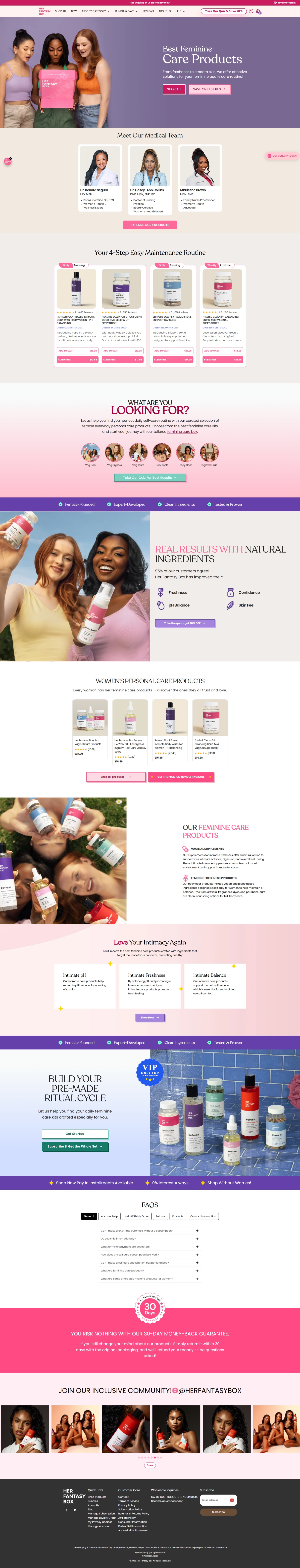 Her Fantasy Box storefront rebuilt on a conversion-focused theme